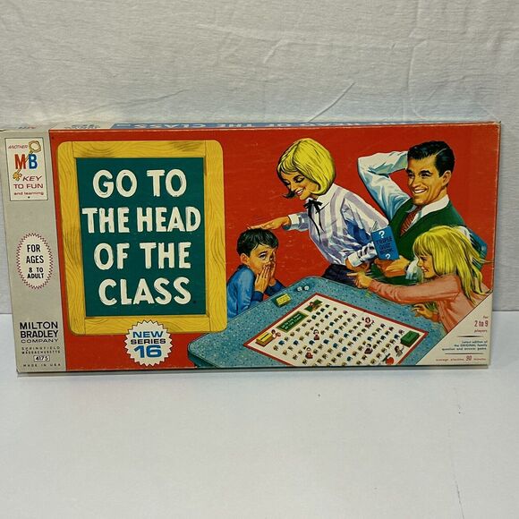 Go To The Head Of The Class Game 1967 Milton Bradley. All Pieces Still There - Picture 1 of 2